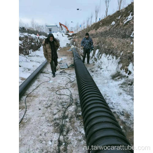 Большой диаметр HDPE Poly Pipe Pipe гофрированная гофрированная дренаж